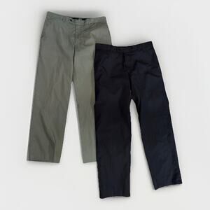 Lot Of 2 HUGO BOSS Mens Chuck/ Speaker Straight Suit Trousers 36x36 Cotton